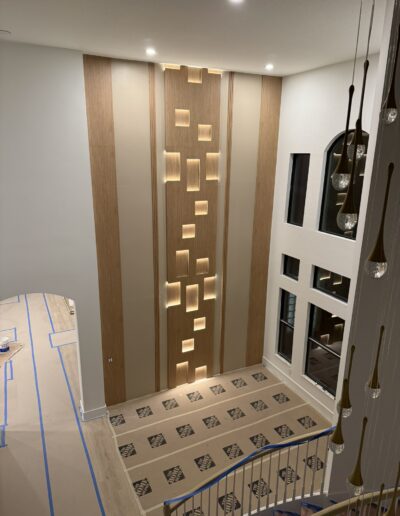 led light accent wall design