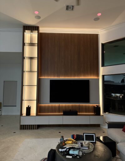 Tv media wall design davie, fl